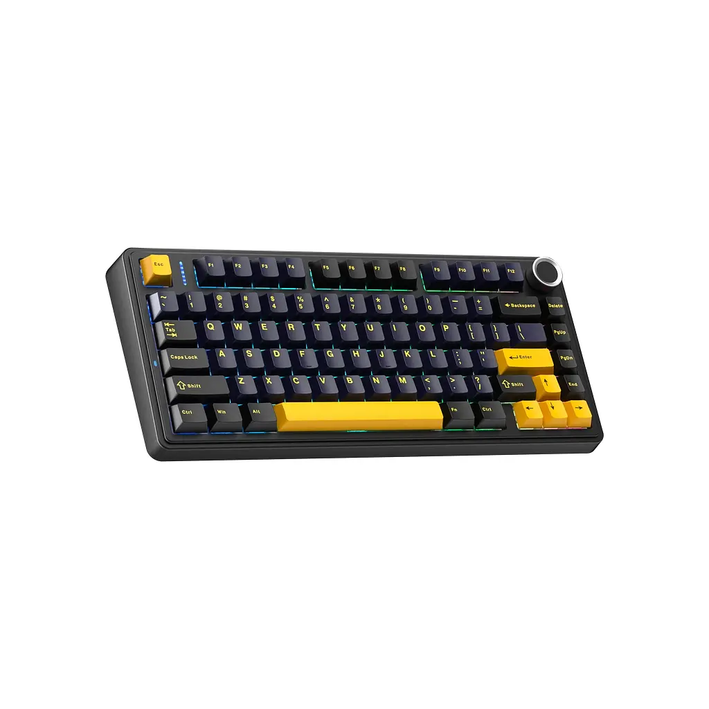Клавіатура Aula F75 Gasket Greywood V3 switch Hot-Swap PBT Wireless/Bluetooth/USB Black (6948391208626) - фото 4