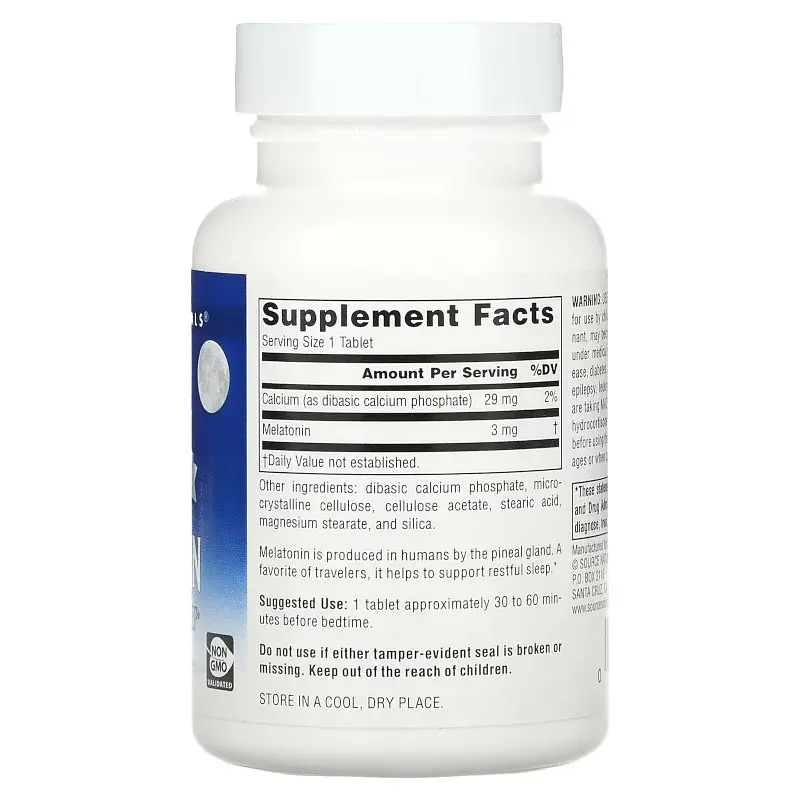 Натуральна добавка Source Naturals Melatonin 3mg Sleep Science Timed Release 120 таблеток - фото 2