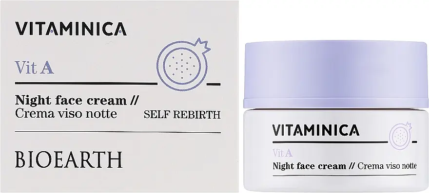 Нічний крем для обличчя Bioearth Vitaminica Vit A 50 мл - фото 2
