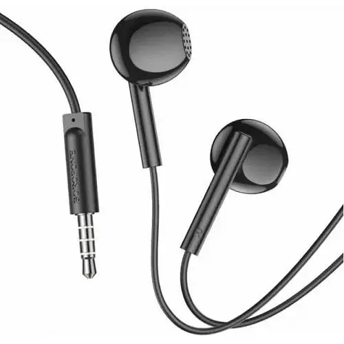 Наушники Borofone BM76 Ocean universal with mic пластиковые черные - фото 4