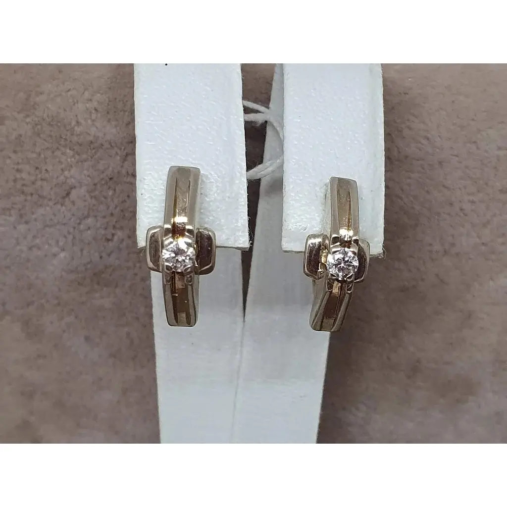 Золоті сережки Гаразд з діамантами. 303014 - фото 4