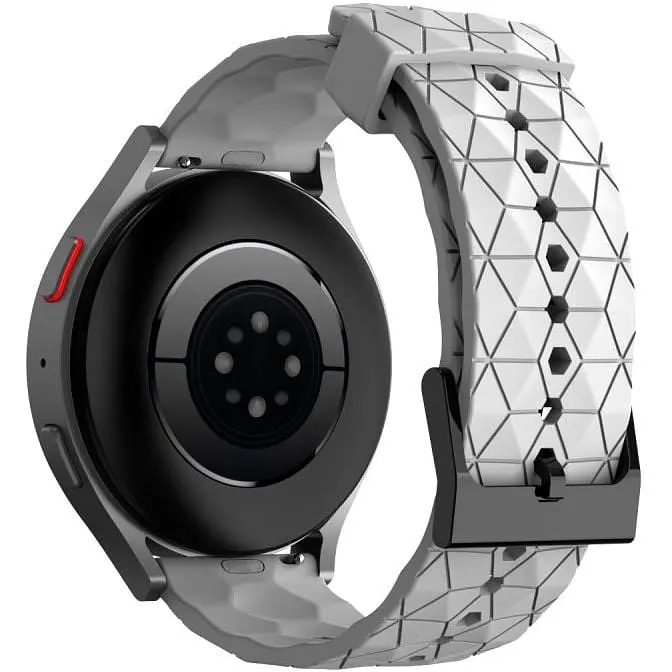 Ремінець для Samsung Galaxy Watch 6 40mm 6 44mm - білий ширина кріплення 20мм силікон Watchbands Crag (W50-1WB37928503) - фото 1