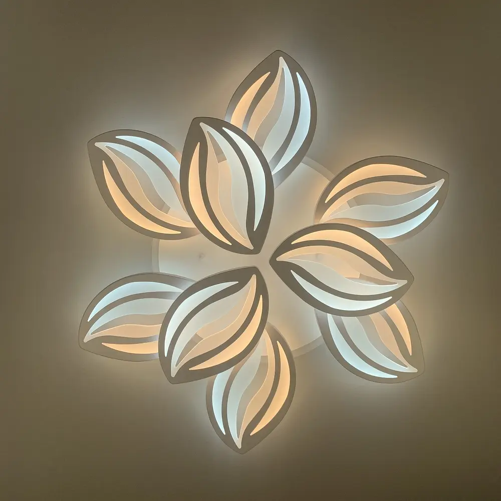 Потолочная LED люстра белая на 9 лепестков Line.F RGB подсветка Нет - фото 5