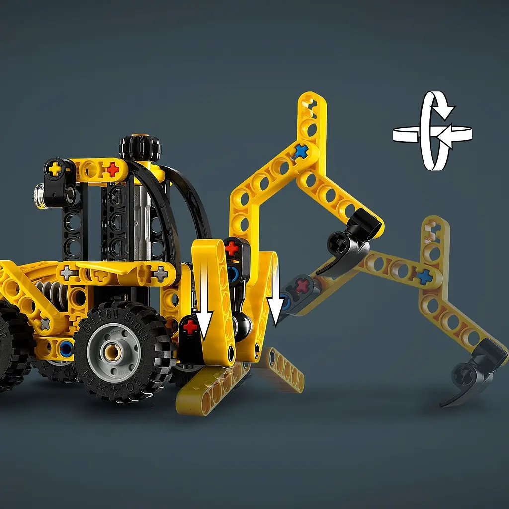 Конструктор LEGO Technic Екскаватор-навантажувач 104 деталі (42197) - фото 9