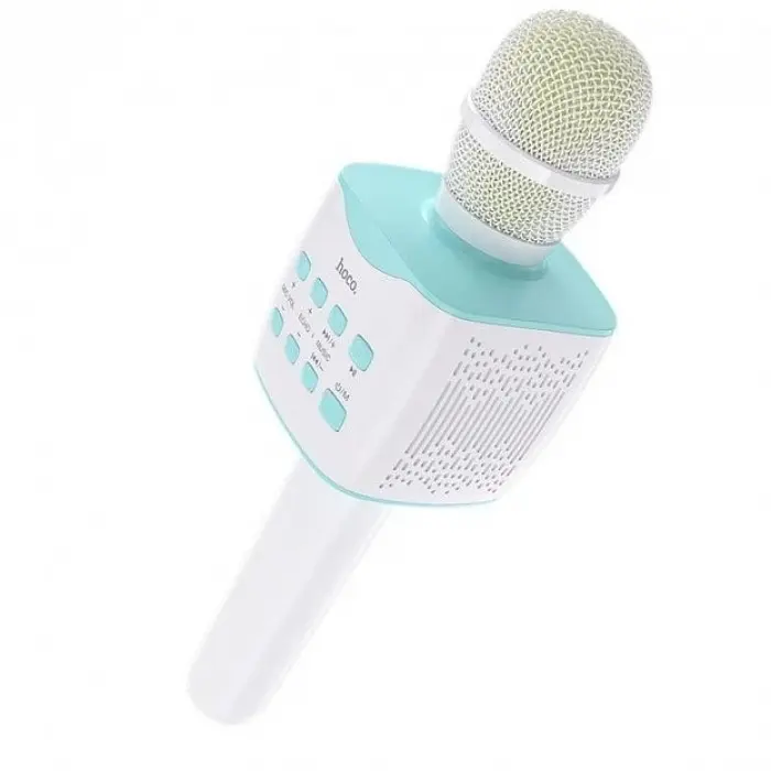Микрофон с караоке, Bluetooth, AUX, 1200 мАч, HOCO BK5 Cantando, Голубой - фото 2
