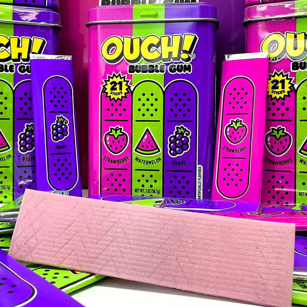 Жувальна гумка Ouch! Bubble Gum Assorted Flavour 21шт, 56.7г - фото 5