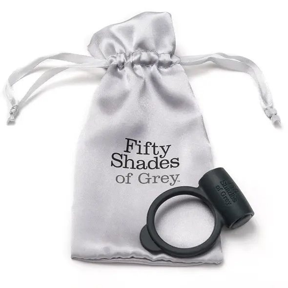 Ерекційне кільце з вібрацією Fifty Shades of Grey 5 см чорний - фото 3
