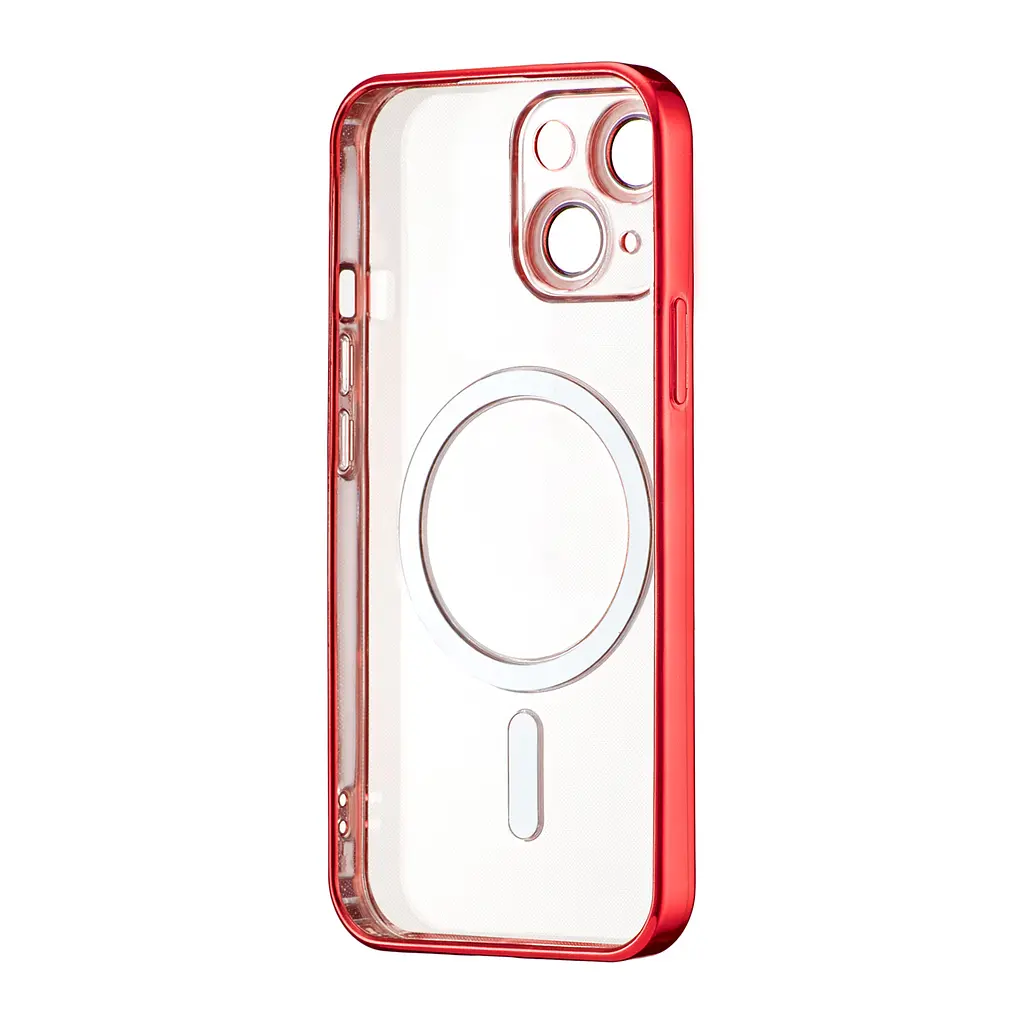 Чохол Ductil Metallic Edge with MagSafe (Protected Camera & Lens) iPhone 14 Red - фото 3