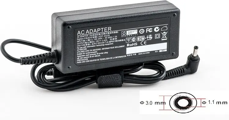 Блок живлення до ноутбука PowerPlant ACER 220V, 65W 19V 3.42A (3.0x1.1mm) (AC65F3011) - фото 2