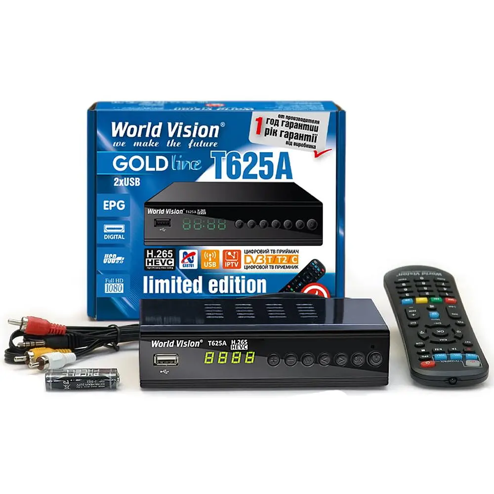 Ефірний Т2 ресивер цифровий тюнер World Vision T645A - фото 5