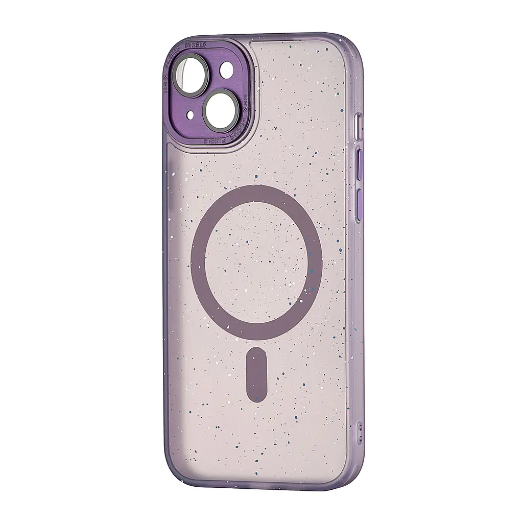 Чохол Splatter with MagSafe Protected Camera iPhone 15 Plus Purple