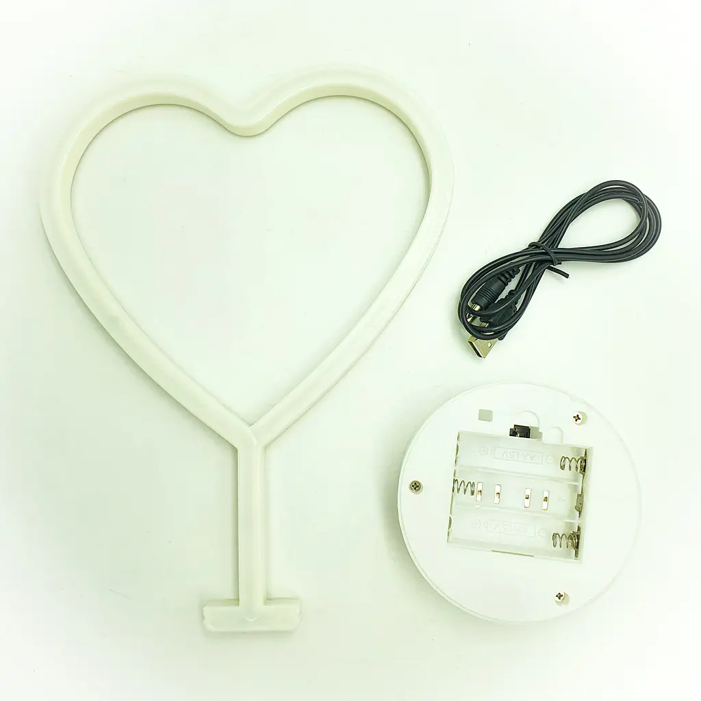 Неоновий світильник нічник лампа настільна декоративна Neon Decoration Lamp Серце червоне - фото 5