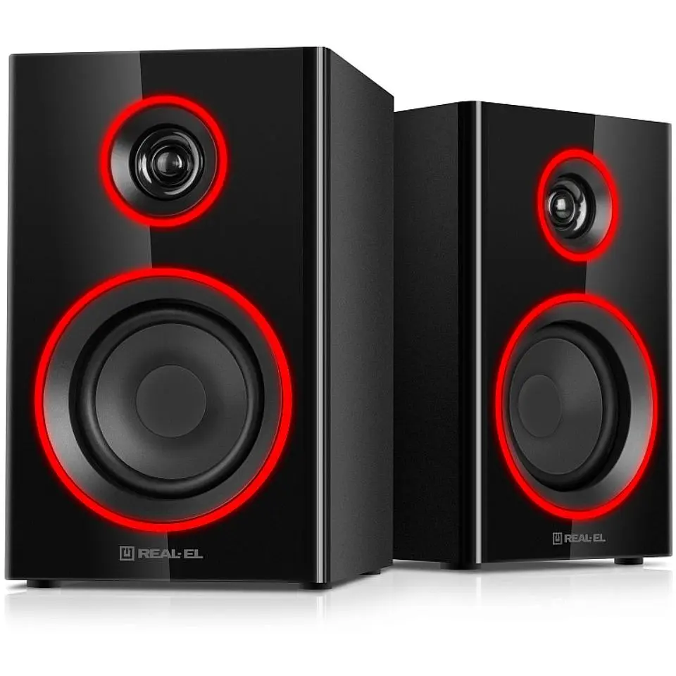 Компьютерные колонки 2.0 Real-El RS410 RGB Bluetooth Black 12 Вт - фото 2