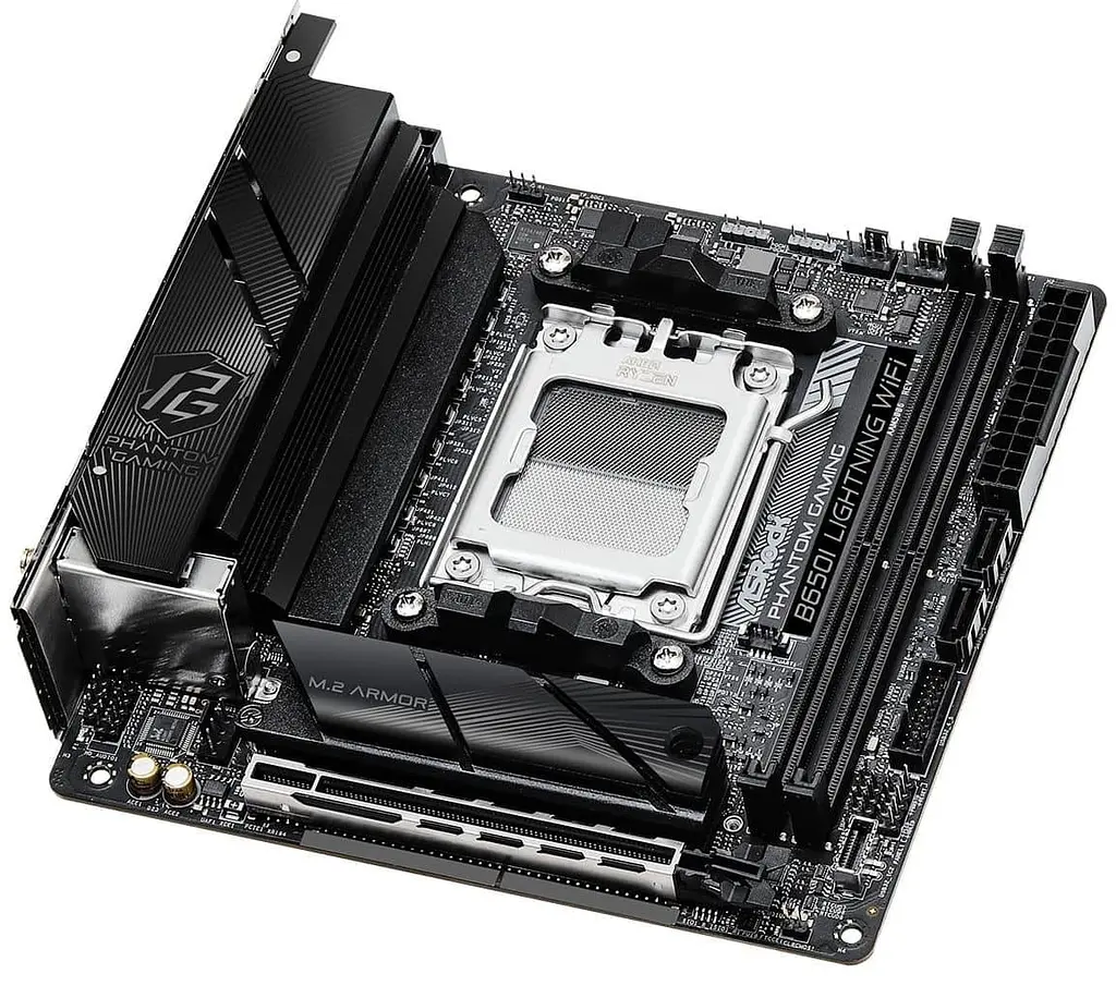 Материнська плата AsRock B650I LIGHTNING WIFI (B650I LIGHTNING WIFI) (Socket AM5, AMD B650, Mini-ITX) - фото 3