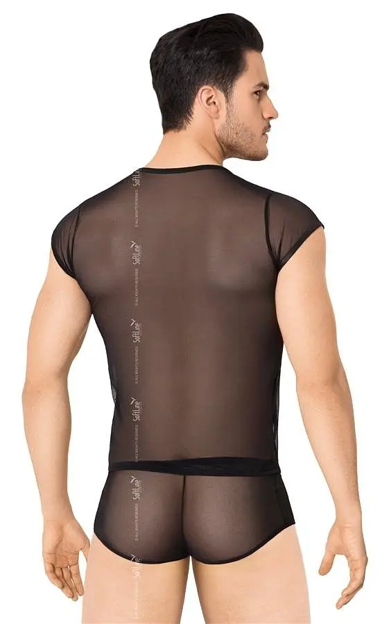 Комплект білизни Softline Shirt and Shorts 4608 M/L чорний - фото 2