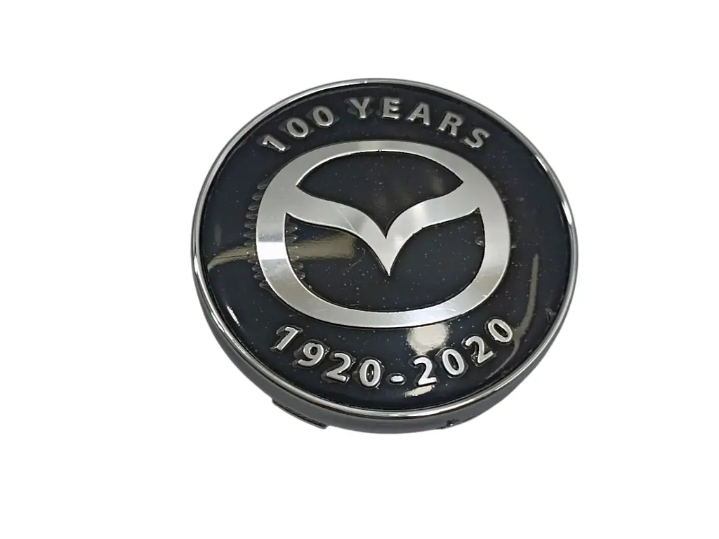 Ковпак колеса Mazda чорний (ювілейний) 60 мм пластик метал 1 шт (ковпачок диска) - фото 3