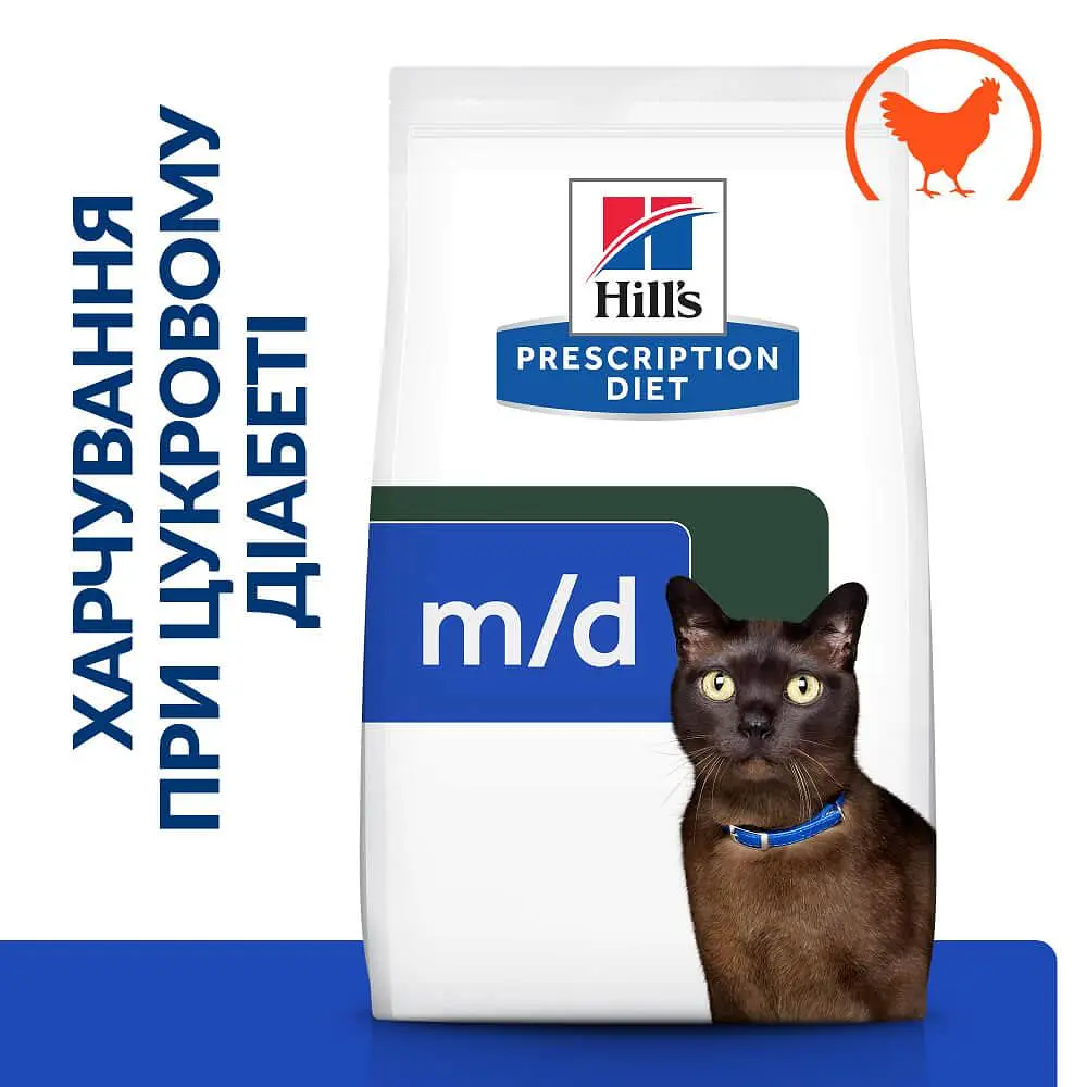 Сухий корм для котів Hill's Prescription Diet m/d при цукровому діабеті, 1,5 кг - фото 2