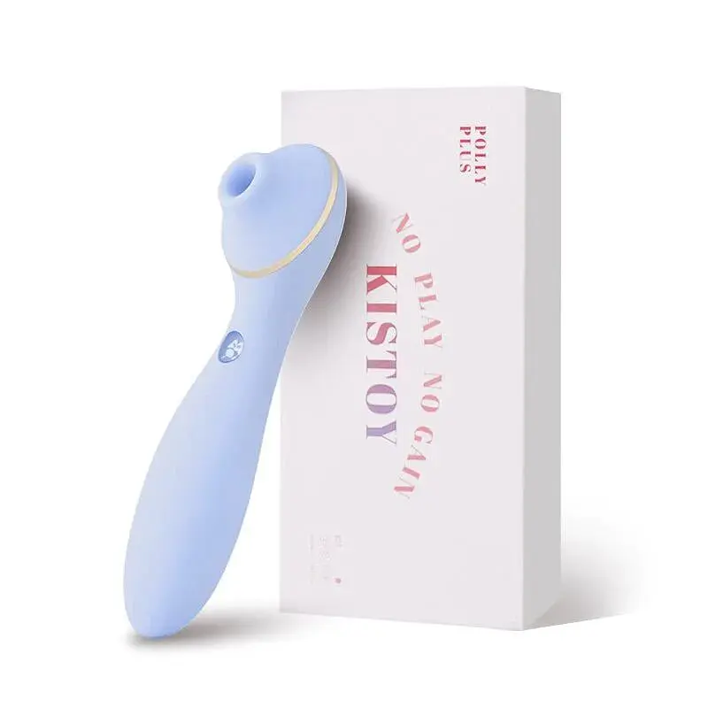 Вібратор KisToy Polly Plus Purple Вакуумний з підігрівом, 9х3,5 см бузковий - фото 4