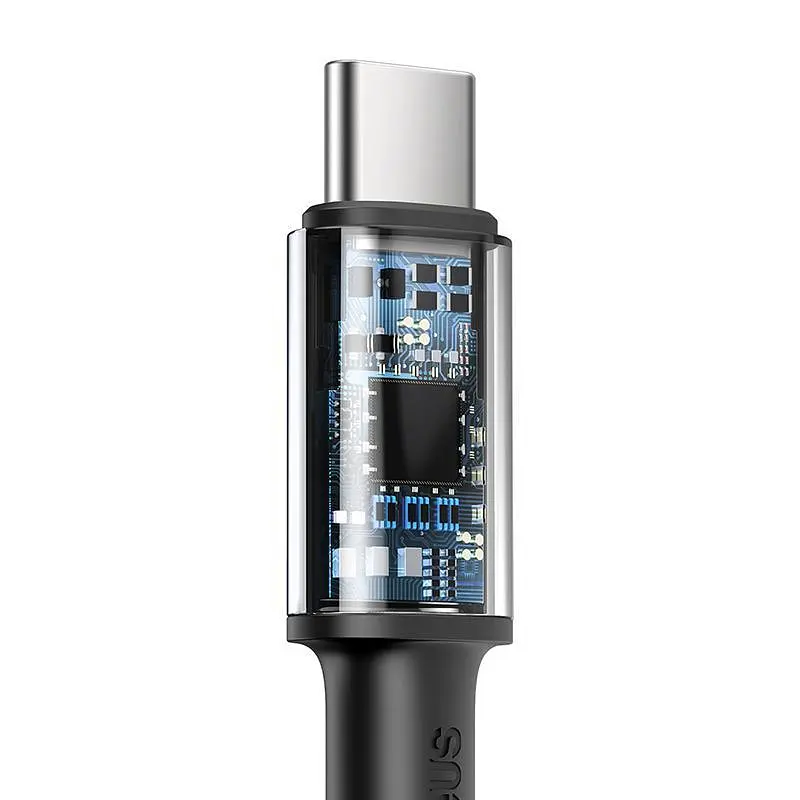 Кабель Baseus High Density Braided Cable Type-C to Type-C 100W 1m CATGD-01 Black - фото 3