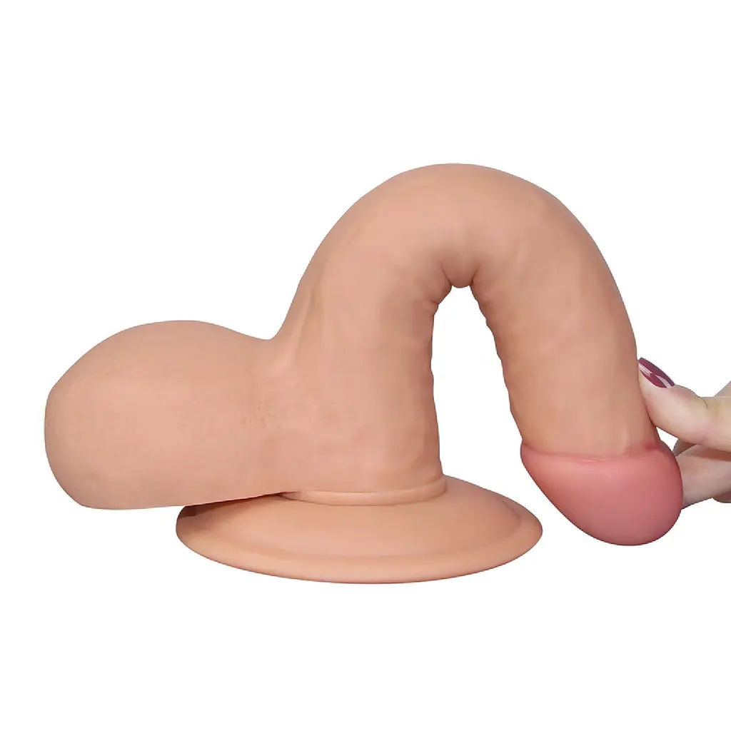 Реалістичний фалоімітатор The Ultra Soft Dude 7.5" 18 см тілесний - фото 6