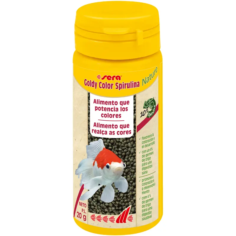 Корм для риб Sera Nature Goldy Color Spirulina в гранулах 20 г 008808