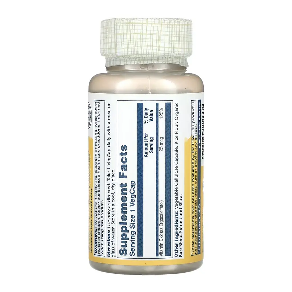 Vitamin D-2 25 mcg - 60 vcaps - фото 2
