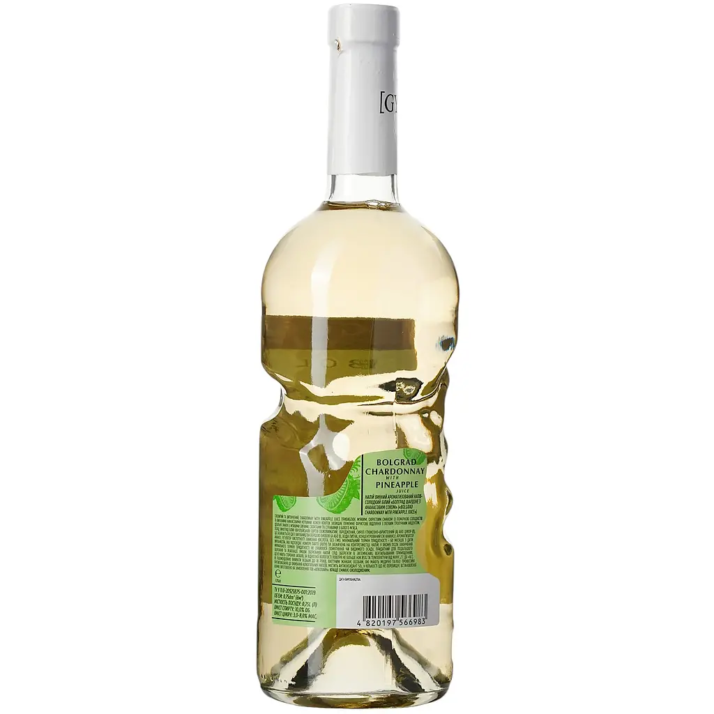 Винний напій Bolgrad Good Year напівсолодкий білий Chardonnay with Pineapple juice 10% 0.75 л - фото 3