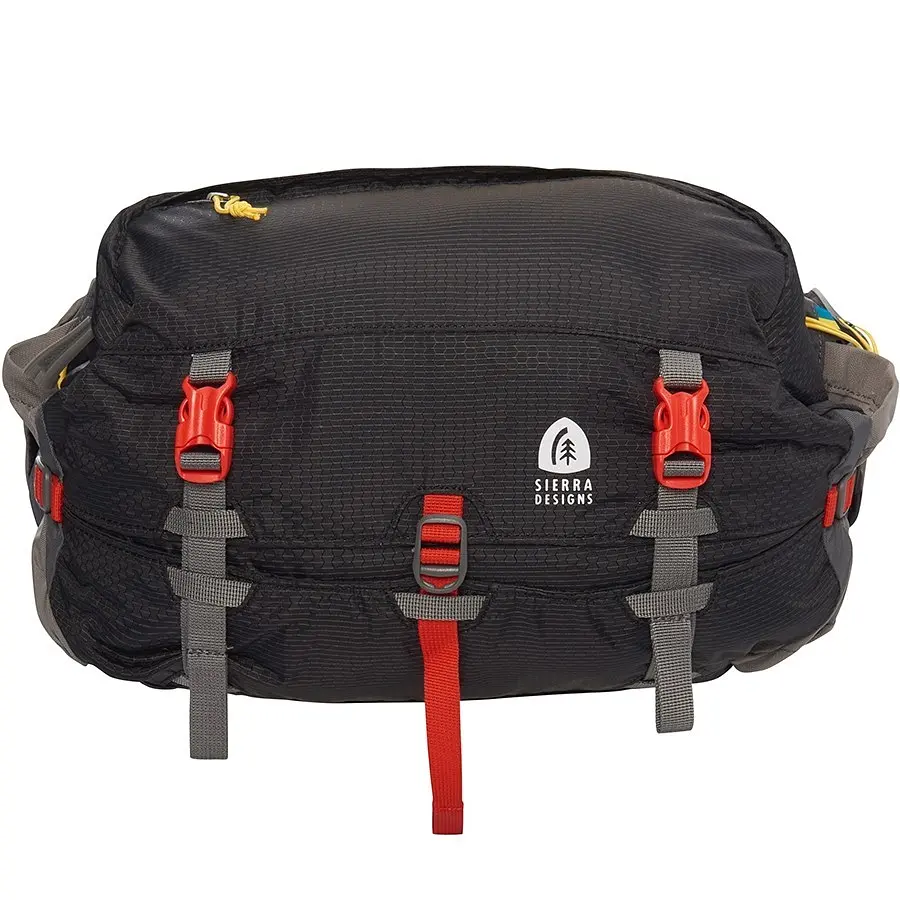 Сумка поясная Sierra Designs Flex Lumbar 7-10 л Черный-Красный - фото 4