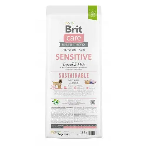 Сухий корм Brit Care Dog Sustainable Sensitive для собак з чутливим травленням, з рибою та комахами, 12 кг - фото 5