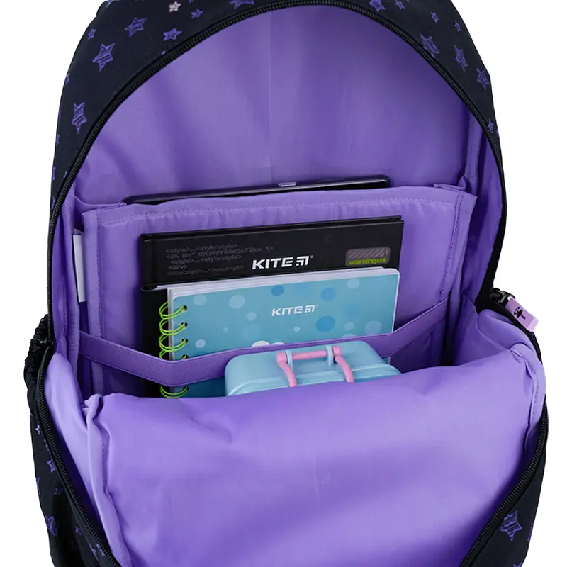 Рюкзак GoPack Education 120M-1 Stars Чорно-фіолетовий (GO26-120M-1) - фото 15