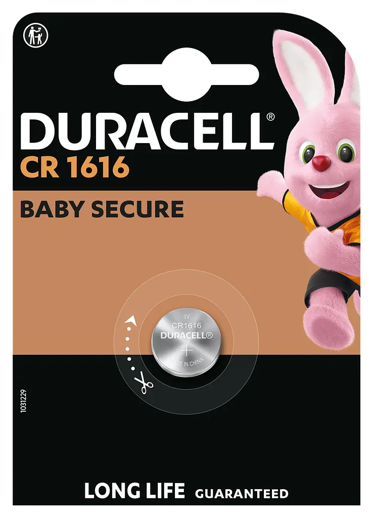 Спеціальна літієва батарейка типу «таблетка» Duracell 1616 3V, (CR1616), 1 шт. в упаковці (7091708) - фото 2