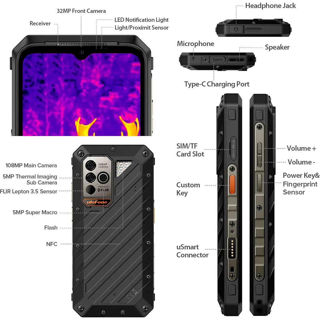 Смартфон Ulefone Power Armor 18T Ultra 12/512Gb Black [106236] - фото 5
