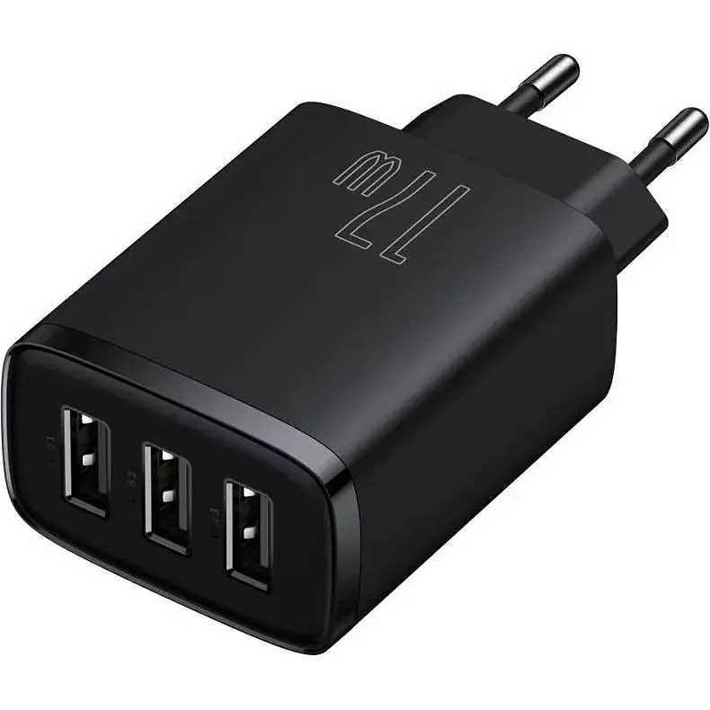 Зарядное устройство Baseus Compact Charger 3U 17W EU black (CCXJ020101) - фото 3
