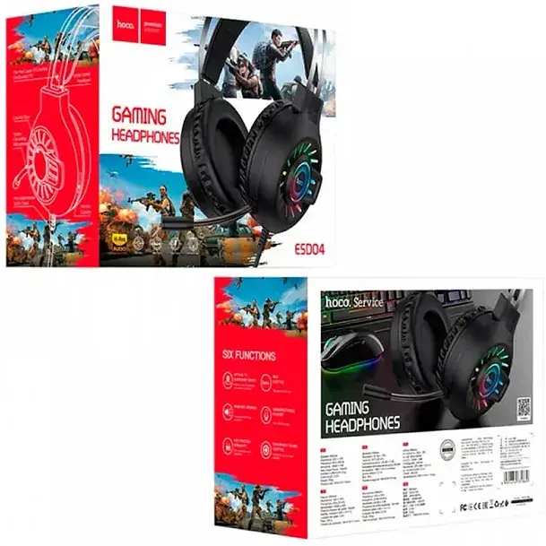 Компьютерные наушники Hoco ESD04 24pc с высоким качеством звука черные (MAW-41565_558) - фото 2