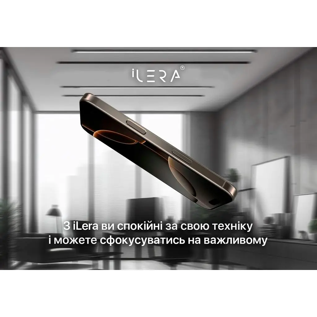 Скло захисне iLera Sapphire Ultra + Glass iPhone 16 Pro Max (ILSPDL16PRMAX) - фото 4