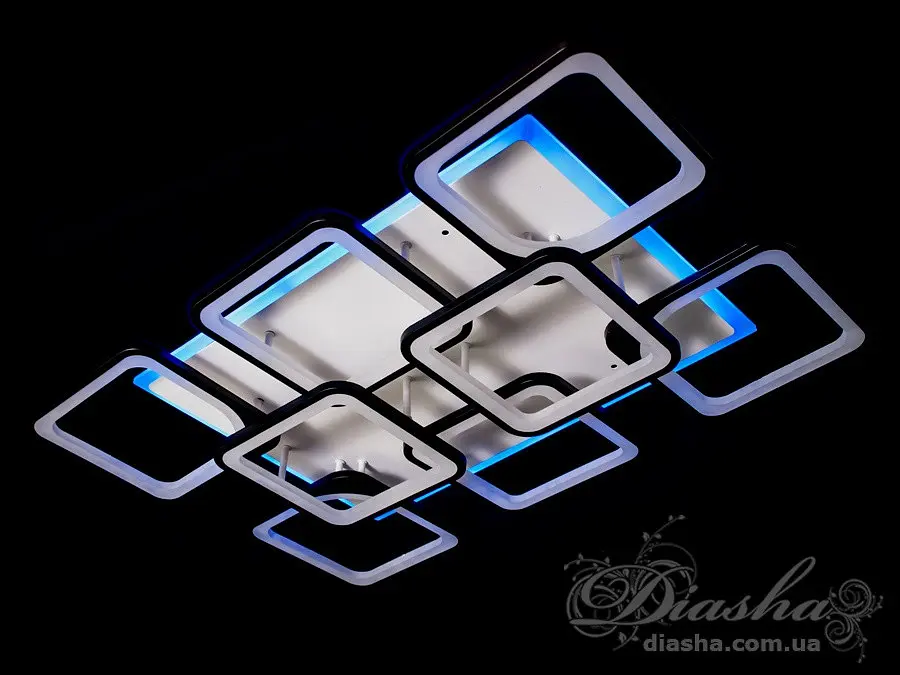 Світлодіодна люстра Diasha 8060/6+2BK LED 3color dimmer - фото 4