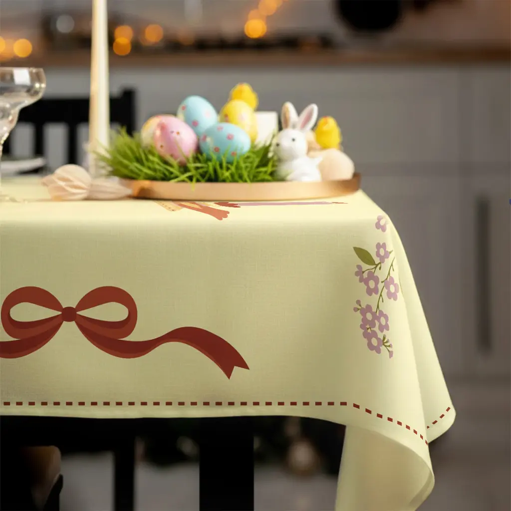 Скатертина «Великодній кошик» жовта 130х170 - фото 5