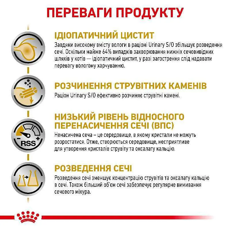Вологий дієтичний корм для дорослих котів Royal Canin Urinary S/O при захворюваннях нижніх сечовивідних шляхів, 85 г (12540019) - фото 2