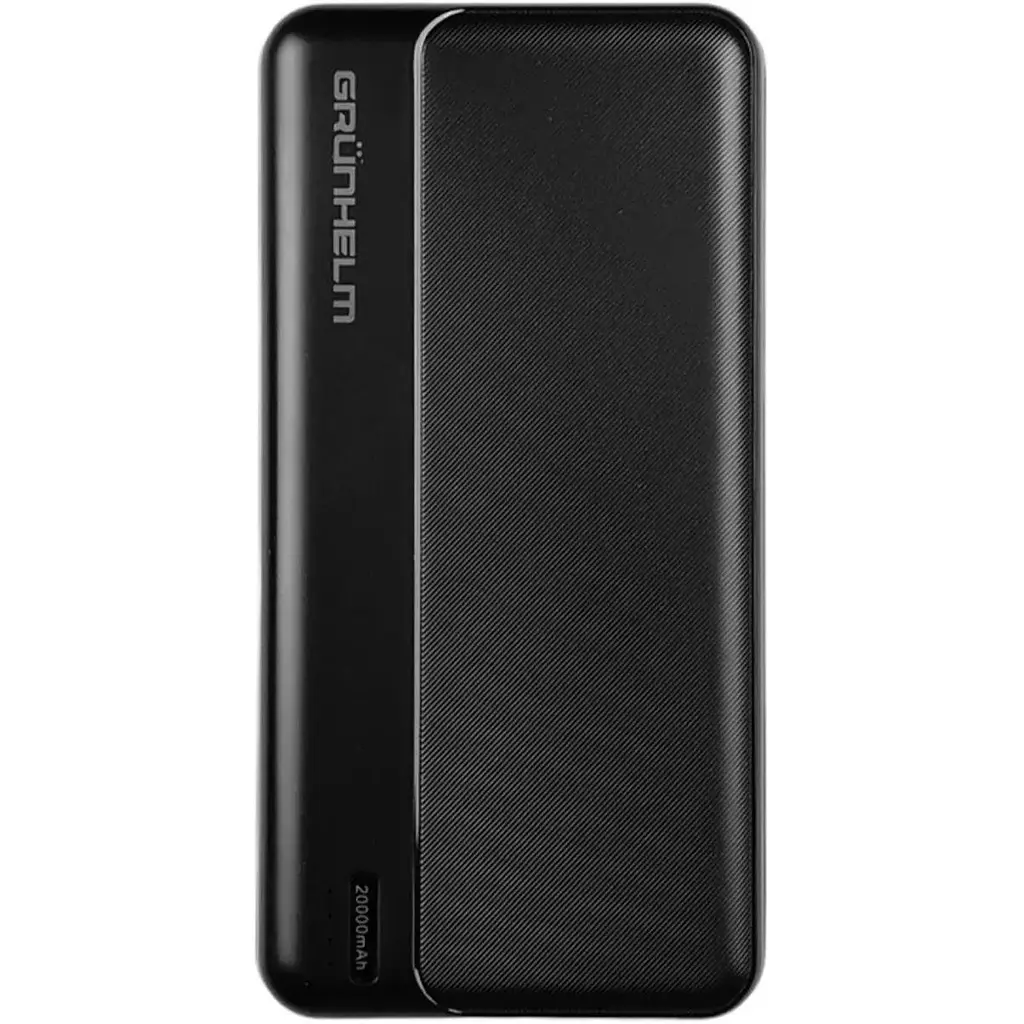 Портативная батарея Grunhelm Power Bank 20.000 mAh ЦБ-00267679 черная - фото 2