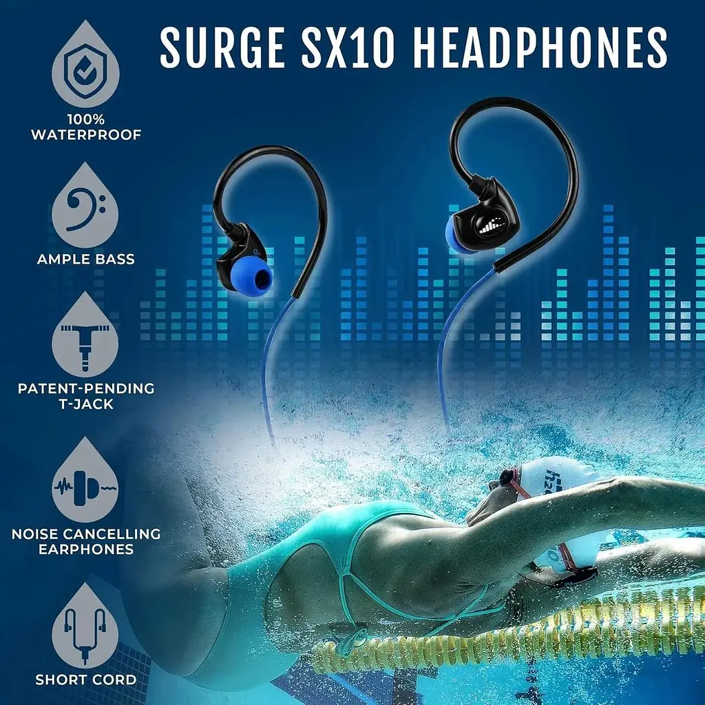 Бездротові водонепроникні навушники H2O Audio SURGE SX10 IPX8 - фото 7