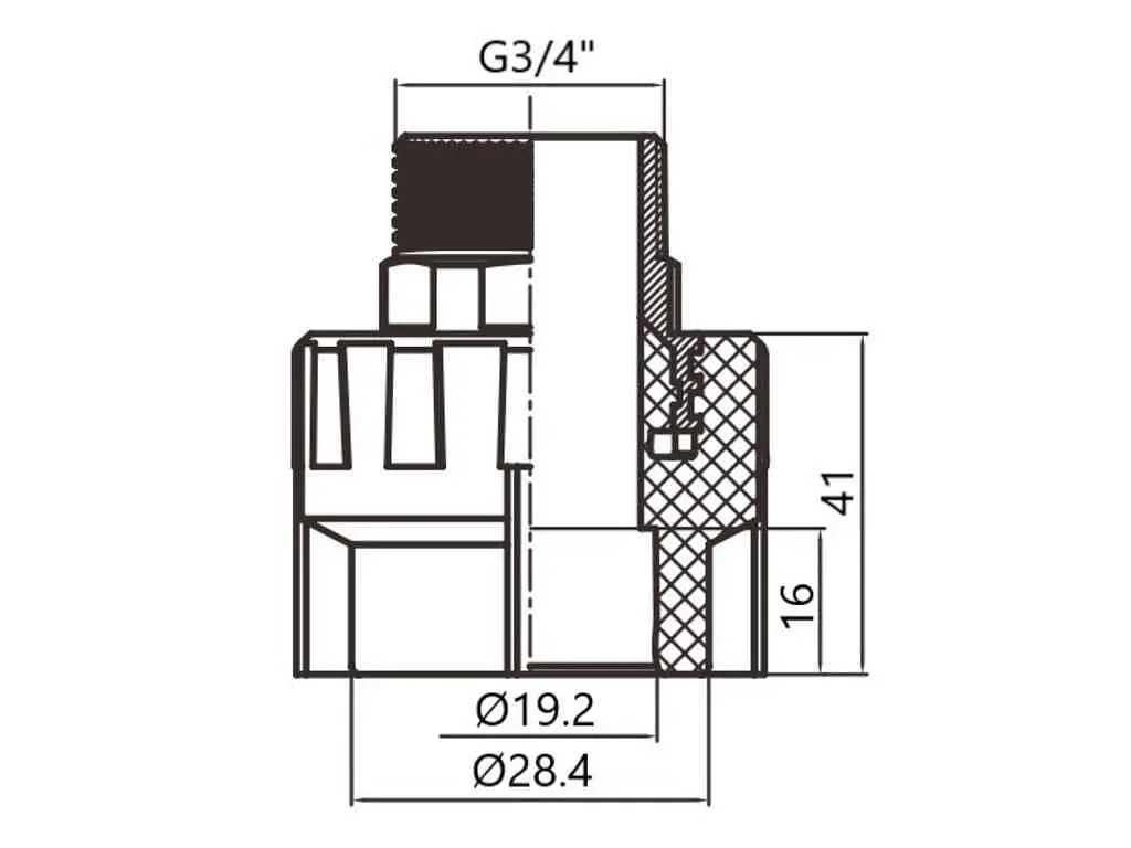 Муфта Thermo Alliance 3/4" d 20мм поліпропіленова 3/4"З для поліпроп. труб (DSB302) - фото 2