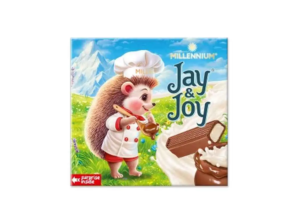 Шоколад молочний JAY&JOY 50г з молочною начинкою