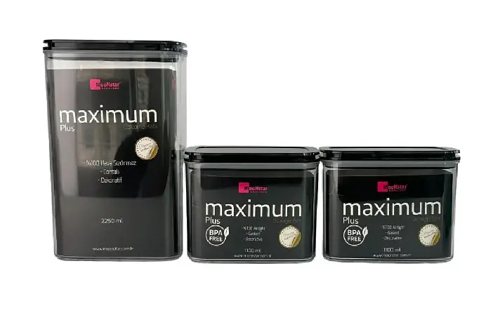 Набір акрилових контейнерів Motek Max Plus 3 шт з кришкою (1,1 л + 2,25 л + 1,1 л) (MAXP-SET 2) - фото 4