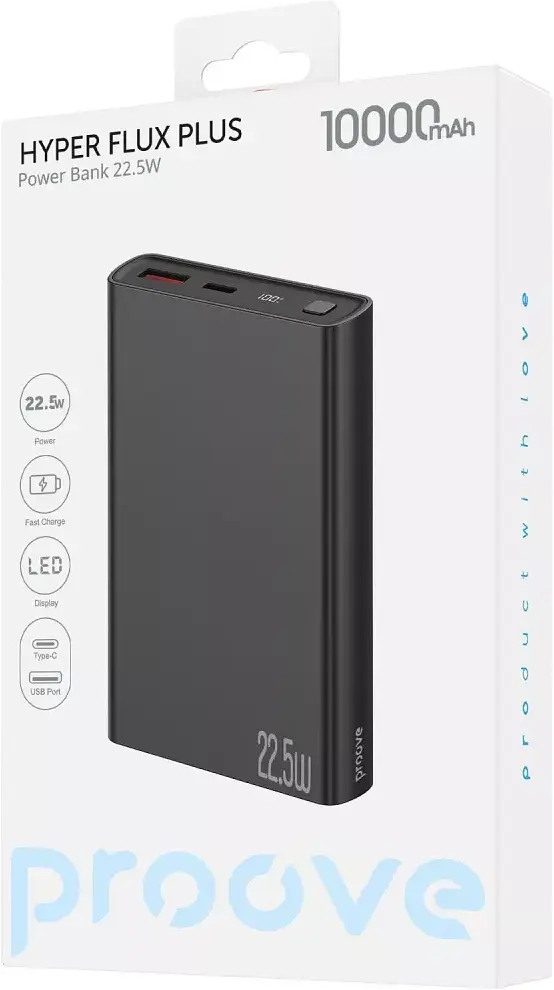 Портативний акумулятор Proove Hyper Flux Plus 22.5W 10000mAh black (PBF122120001) - фото 2