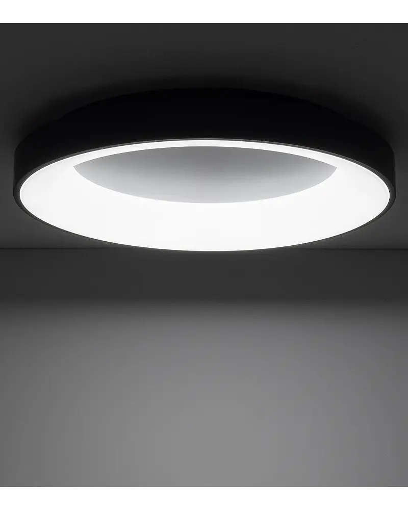 Світильник стельовий Nowodvorski 11212 Nikki Round LED 1x60W 4000K 5400Lm IP20 чорний - фото 2