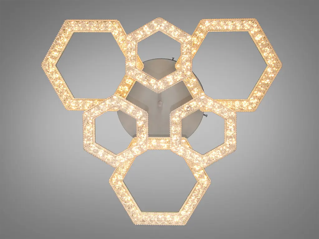 Стельовий LED-світильник Diasha 6653/3+3WH — 75 Вт, 62 см, пульт і диммер - фото 4