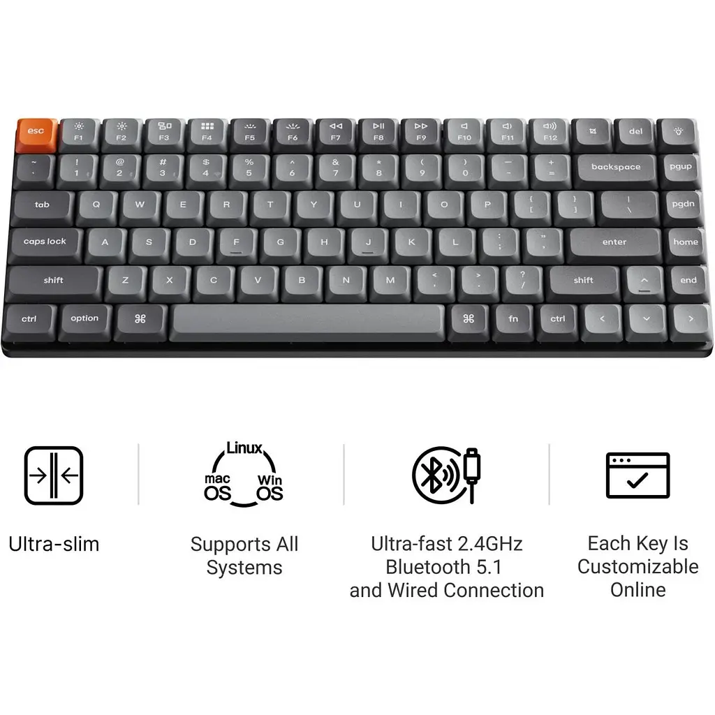 Клавіатура Keychron K3 Max Gateron Brown Switch UA Black (K3M-H3-UA) [169137] - фото 2