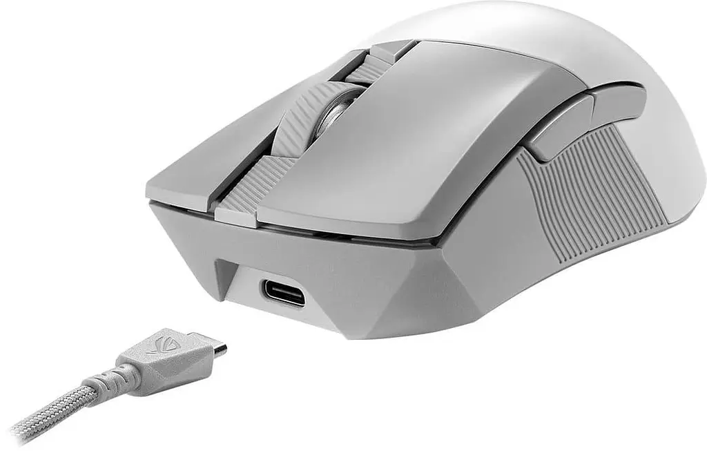 Беспроводная мышь ASUS ROG Gladius III AimPoint RGB USB-A/WL/BT White (90MP02Y0-BMUA11) - фото 5