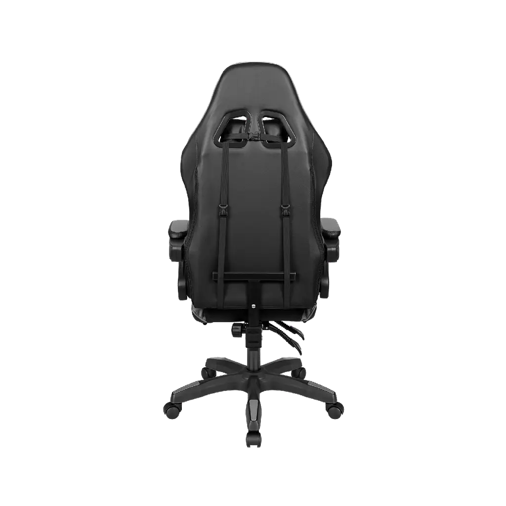 Кресло геймерское Kruger & Matz GX-150 с подставкой для ног Black/Grey - фото 6