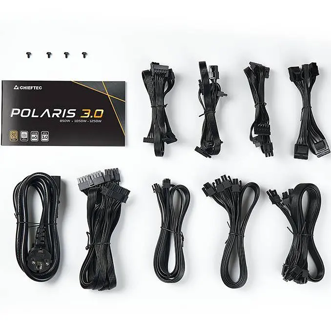 БЖ 850W Chieftec POLARIS 3.0 PPS-850FC-A3, 135 мм, 80+ GOLD, Cable management, retail - фото 8